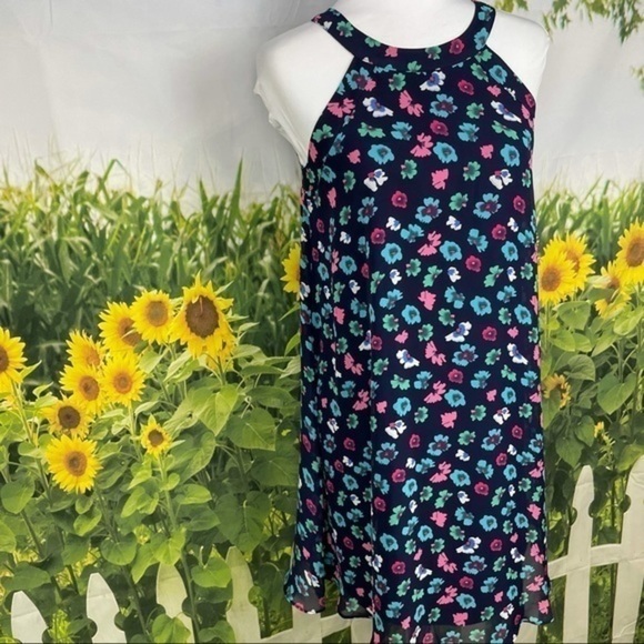 BETSY JOHNSON Navy Floral Shift Dress 4 - Picture 9 of 15